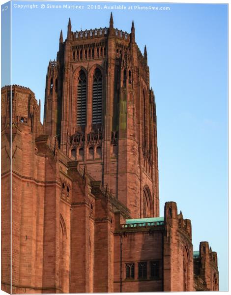 Liverpool Anglican Cathedral Canvas Print by Simon Martinez