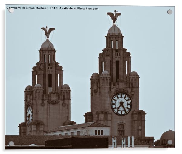The Liver Birds of Liverpool Acrylic by Simon Martinez