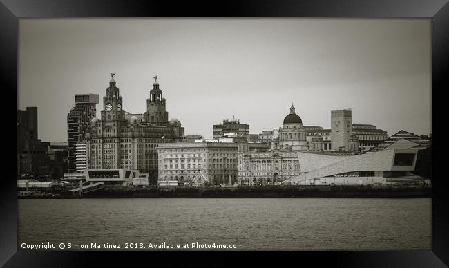 A Classic View of Liverpool Waterfront Framed Print by Simon Martinez