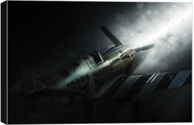 Spitfire AB910 Dust Canvas Print by J Biggadike