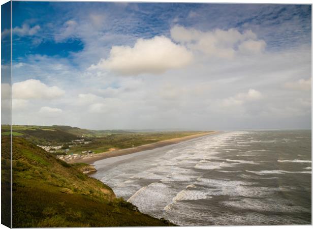 Pendine after the Storm. Canvas Print by Colin Allen