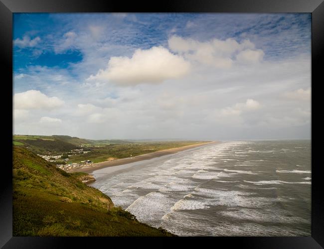 Pendine after the Storm. Framed Print by Colin Allen