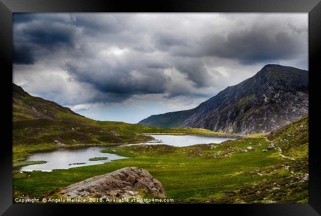The Lake Cwm Idwal Framed Print by Angela Wallace