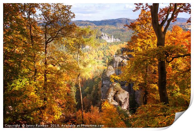 Autumn Splendor. Saxon Switzerland Print by Jenny Rainbow