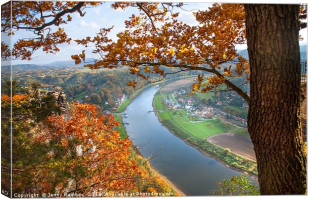 Picturesque View. Saxon Switzerland Canvas Print by Jenny Rainbow