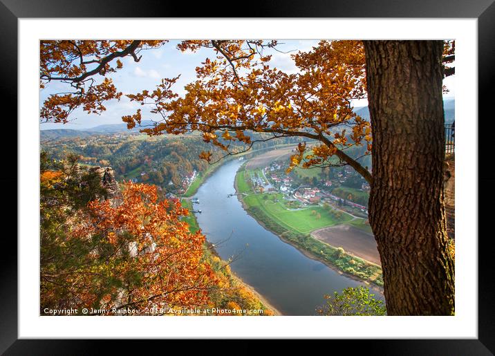 Picturesque View. Saxon Switzerland Framed Mounted Print by Jenny Rainbow