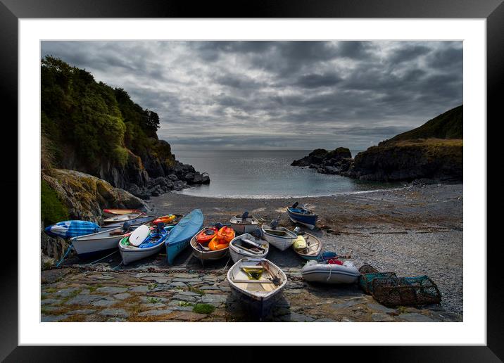 Cadgwith Cove Cornwall Framed Mounted Print by Eddie John