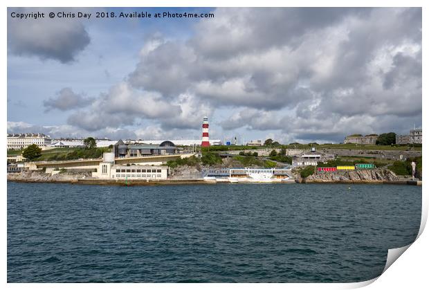 Plymouth Hoe  Print by Chris Day