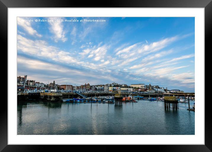 The Royal Harbour of Ramsgate late evening Framed Mounted Print by Robin Lee