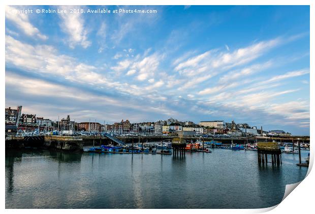 The Royal Harbour of Ramsgate late evening Print by Robin Lee