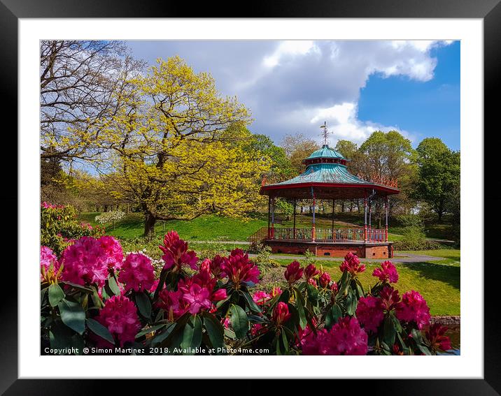 Bandstand Blooms Framed Mounted Print by Simon Martinez