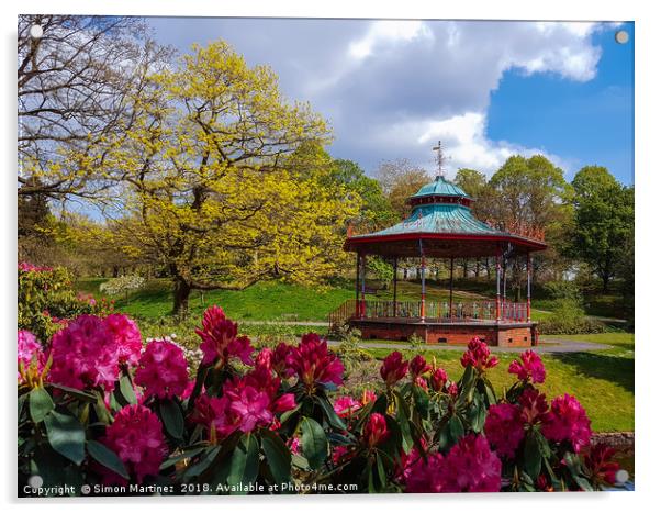 Bandstand Blooms Acrylic by Simon Martinez