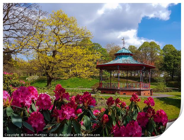Bandstand Blooms Print by Simon Martinez