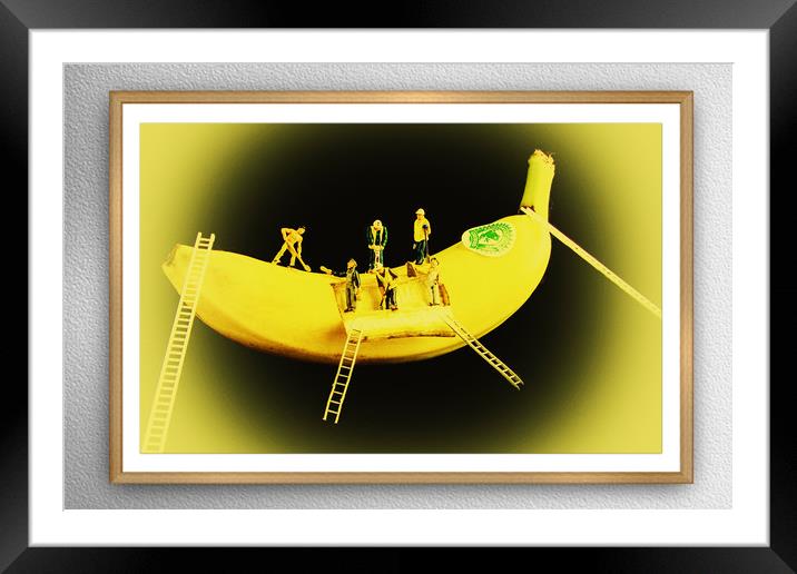 Banana Boat Mining Company Wood Frame Framed Mounted Print by Steve Purnell