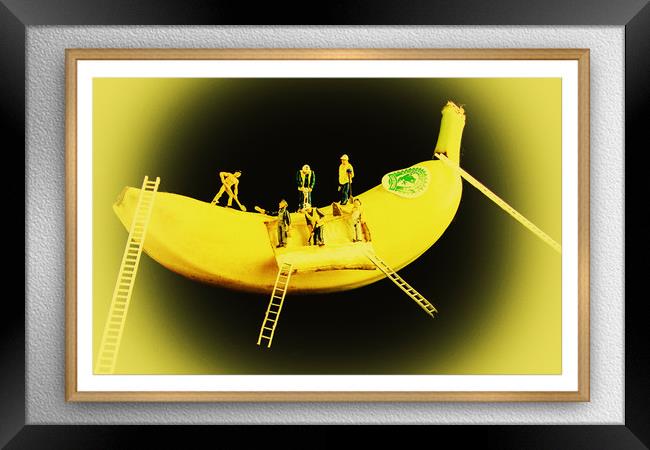 Banana Boat Mining Company Wood Frame Framed Print by Steve Purnell