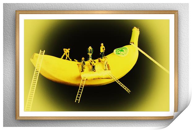 Banana Boat Mining Company Wood Frame Print by Steve Purnell