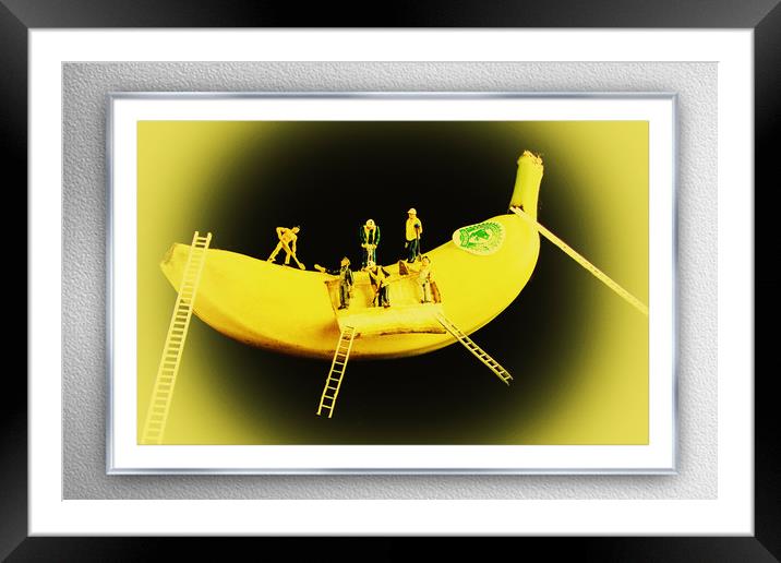 Banana Boat Mining Company Silver Frame Framed Mounted Print by Steve Purnell