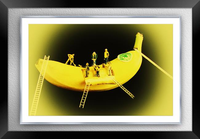 Banana Boat Mining Company Silver Frame Framed Print by Steve Purnell