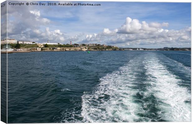 Boat Trip on Plymouth Sound Canvas Print by Chris Day