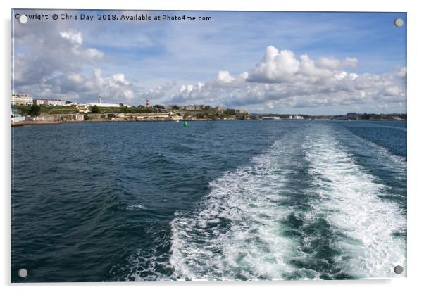 Boat Trip on Plymouth Sound Acrylic by Chris Day