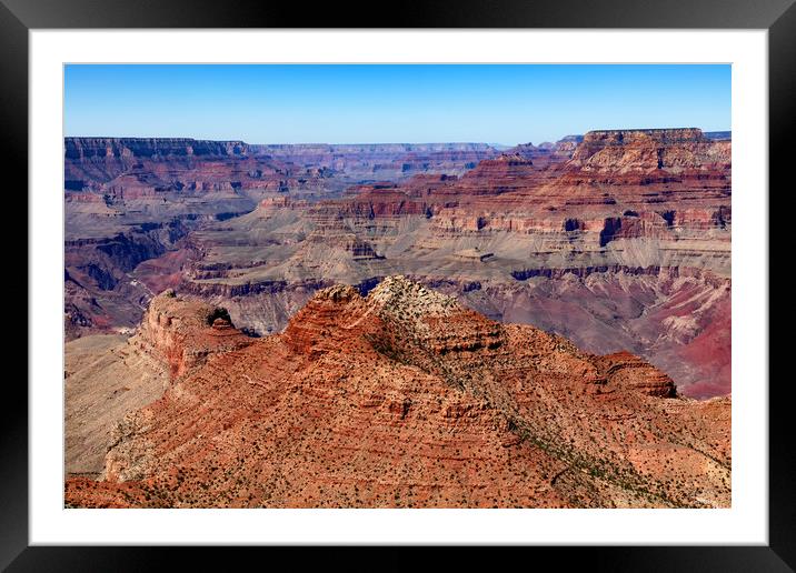 Scenic Grand Canyon during late summer season  Framed Mounted Print by Thomas Baker