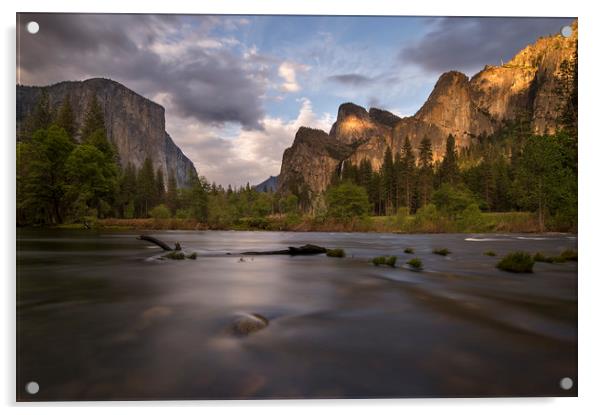 Valley View - Yosemite Acrylic by Sandra Kepkowska