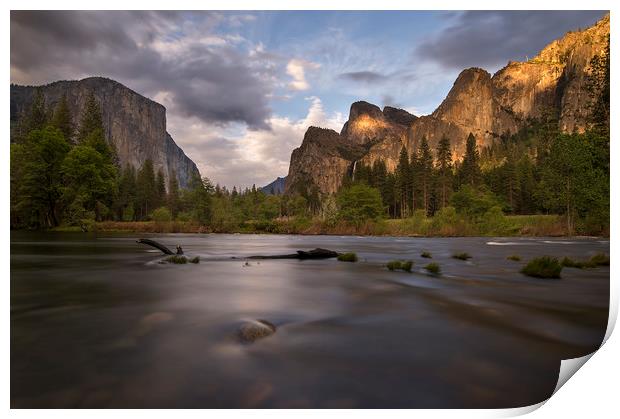 Valley View - Yosemite Print by Sandra Kepkowska