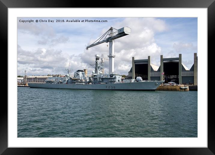 HMS Northumberland  Framed Mounted Print by Chris Day