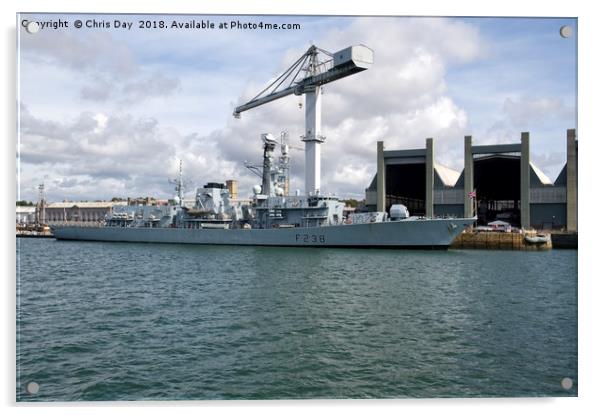 HMS Northumberland  Acrylic by Chris Day