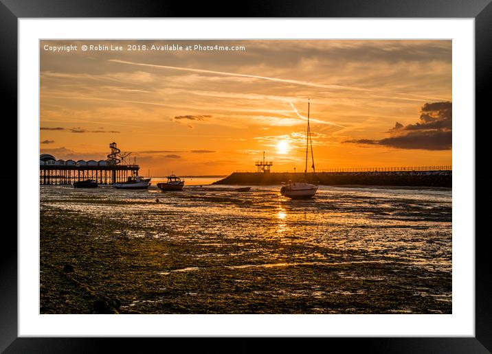 Sunset Herne Bay Framed Mounted Print by Robin Lee