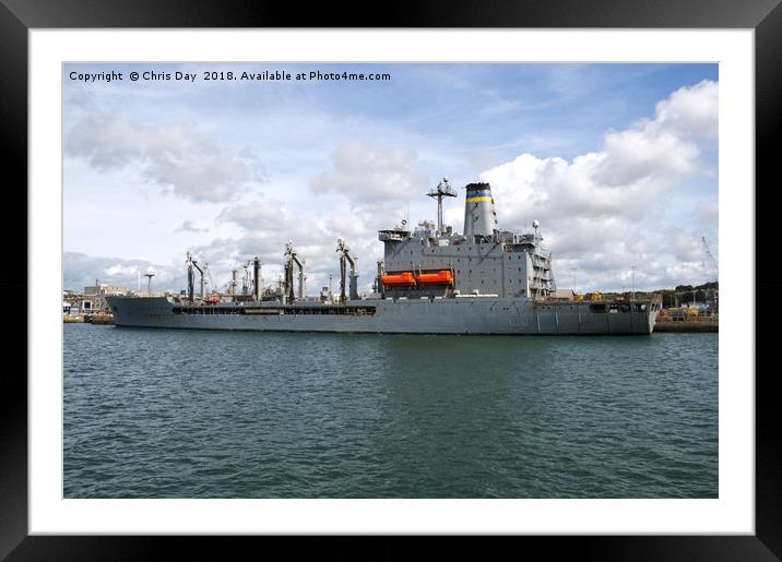 USNS Big Horn Framed Mounted Print by Chris Day