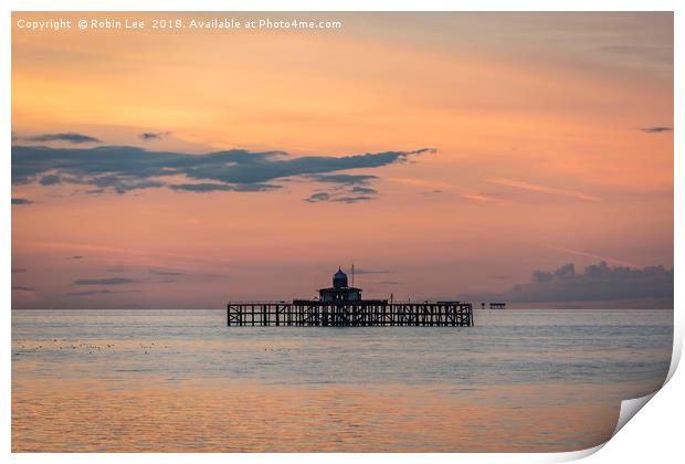 Herne Bay sunset Print by Robin Lee