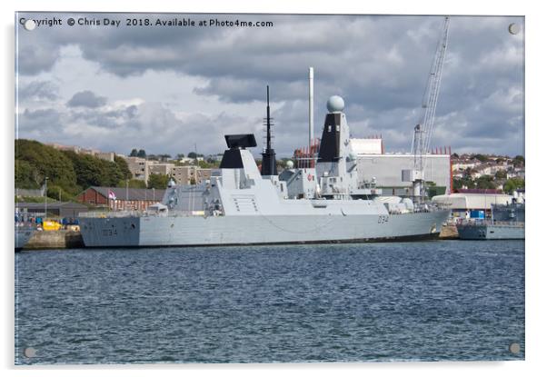 HMS Diamond Acrylic by Chris Day