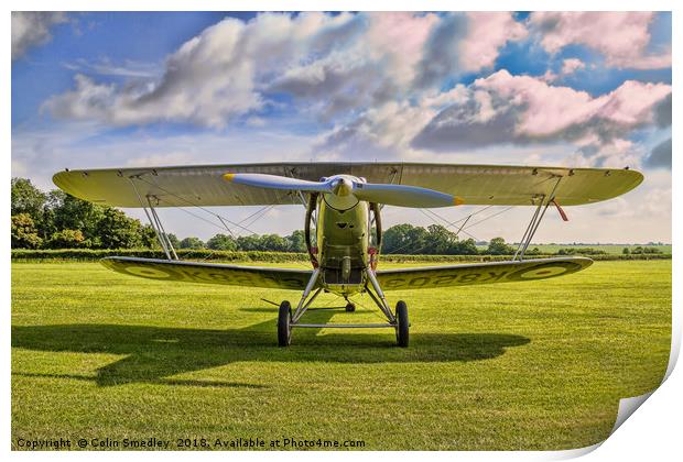 Hawker Demon I K8203 G-BTVE Print by Colin Smedley