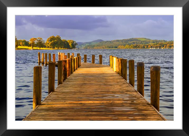 Coniston lake Cumbria Framed Mounted Print by Kevin Elias