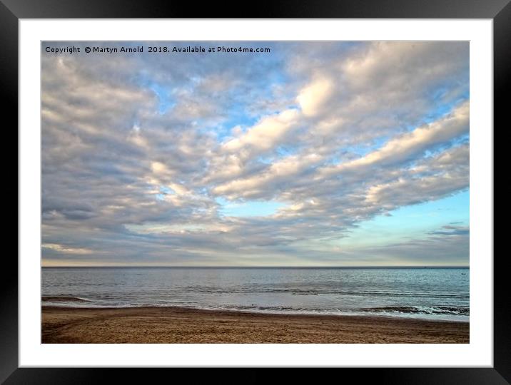 Sand Sea and Sky Framed Mounted Print by Martyn Arnold