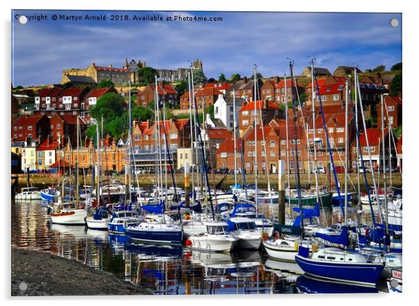 Whitby Harbour, North Yorkshire Acrylic by Martyn Arnold