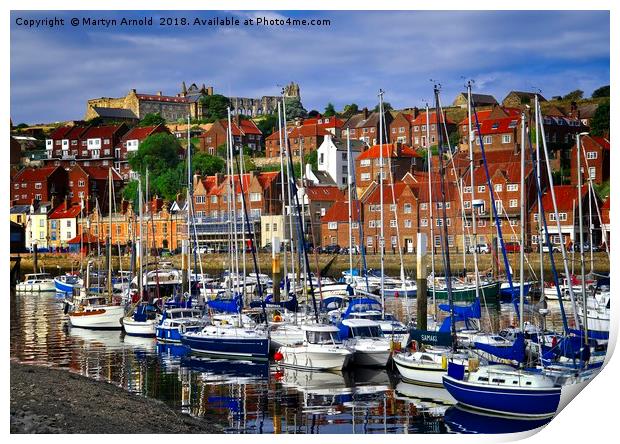 Whitby Harbour, North Yorkshire Print by Martyn Arnold