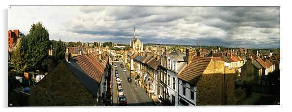 Watford Rooftops Panoramic Acrylic by graham young