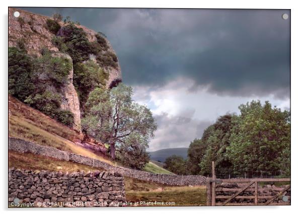 "Kilnsey Crag" Acrylic by ROS RIDLEY