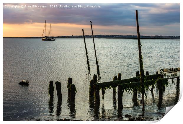 Old oyster racks ar Oare creek Print by Alan Glicksman