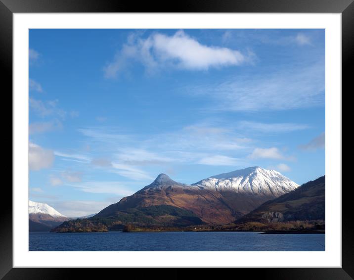 Pap of Glencoe across Loch Leven Framed Mounted Print by Tommy Dickson