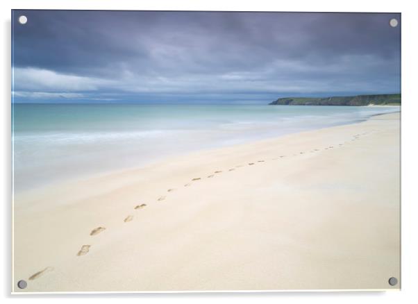 North Tolsta beach, Lewis and Harris  Acrylic by Robert McCristall