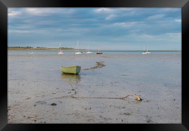 Boats on The Swale Framed Print by Robin Lee