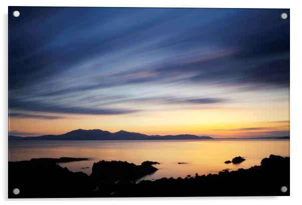 Isle of Arran Sunset Acrylic by Robert McCristall