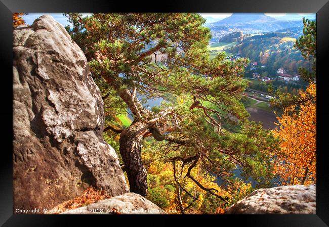 On The Edge. Saxon Switzerland Framed Print by Jenny Rainbow