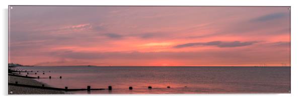 Kent coast sunset Acrylic by Robin Lee
