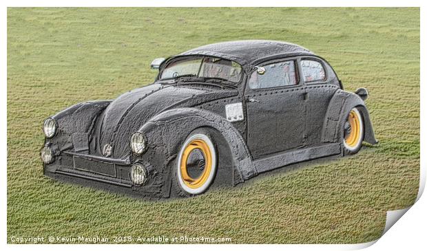 Classic Black Beetle: A Timeless Beauty Print by Kevin Maughan