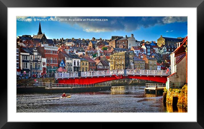 Whitby Town Panorama Framed Mounted Print by Martyn Arnold