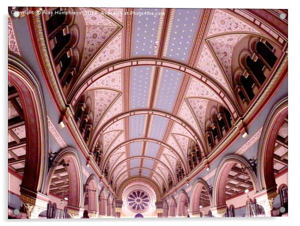 Prince's Rd Synagogue Liverpool Acrylic by Alan Humphreys